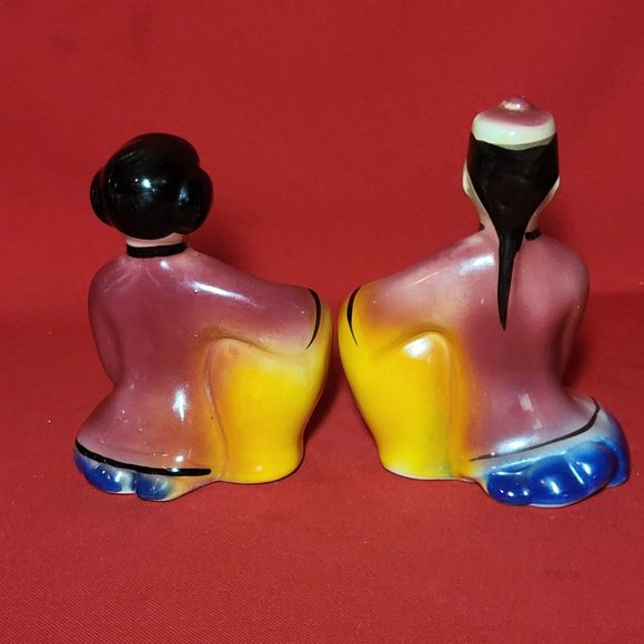 Vintage Planters Toothpick Holder Chinoiserie Chic Pottery Asian Oriental Figur - Picture 3 of 14